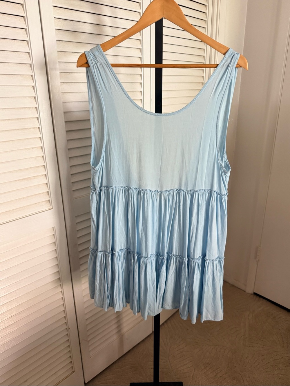 O'Neill Light Blue Tiered Sleeveless Tunic